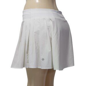Lululemon Side Pleat High Rise Tennis Skirt Size 8 White